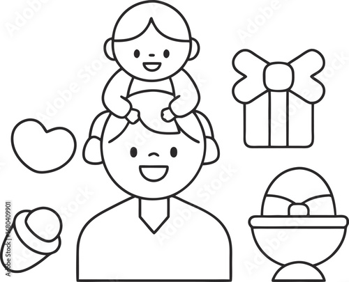 A heartwarming depicting a mother with her baby, surrounded by symbols of love, gifts, and easter eggs, conveying joy and togetherness