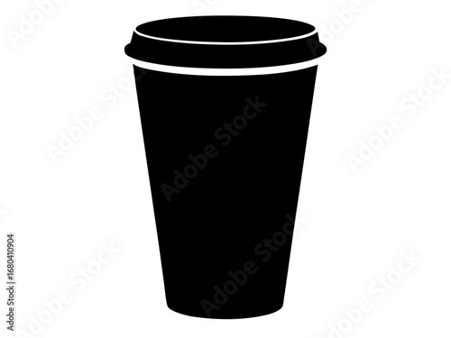 coffee paper cup simple   silhouette vector,coffee paper cup s icon