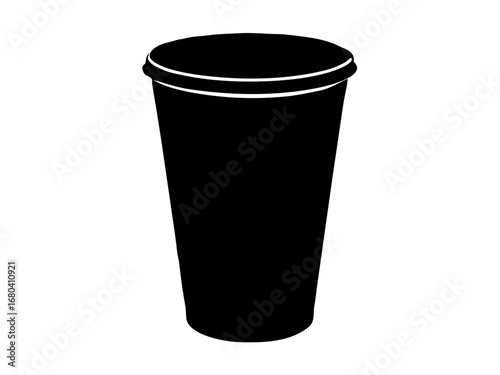 coffee paper cup simple   silhouette vector,coffee paper cup s icon