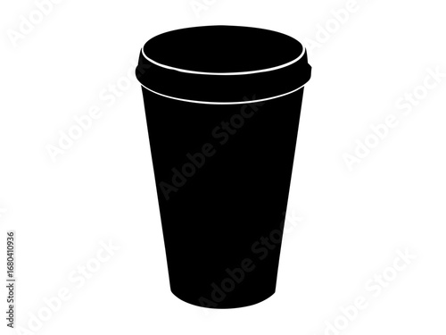 coffee paper cup simple   silhouette vector,coffee paper cup s icon