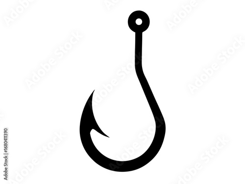 fishing Hook   black silhouette vector,fishing Hook  icon