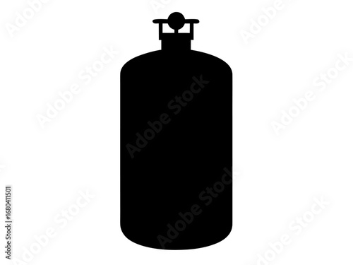 Gas Cylinder black silhouette vector,Gas Cylinder icon