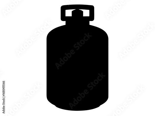 Gas Cylinder black silhouette vector,Gas Cylinder icon