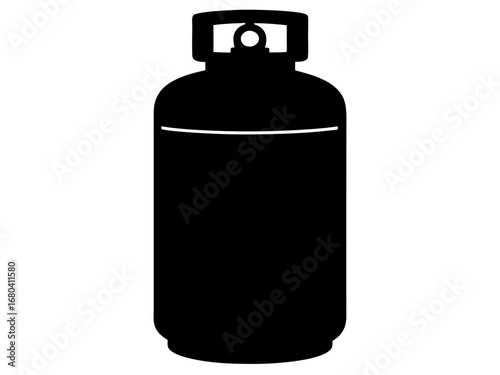 Gas Cylinder black silhouette vector,Gas Cylinder icon