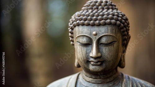 Wallpaper Mural Detailed close-up of Buddha sculpture — capturing spiritual calm and mindfulness Torontodigital.ca