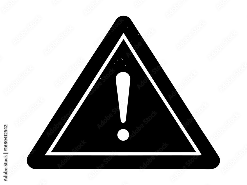 Warning Sign silhouette vector, Warning Sign symbol Warning Sign silhouette vector, Warning Sign symbol