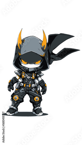 Print Techwear Chibi Phantom Ninja Color