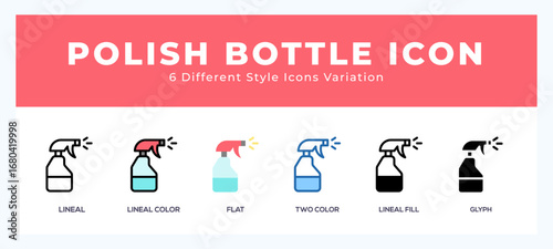 Polish bottle symbol icon vector. symbol illustration