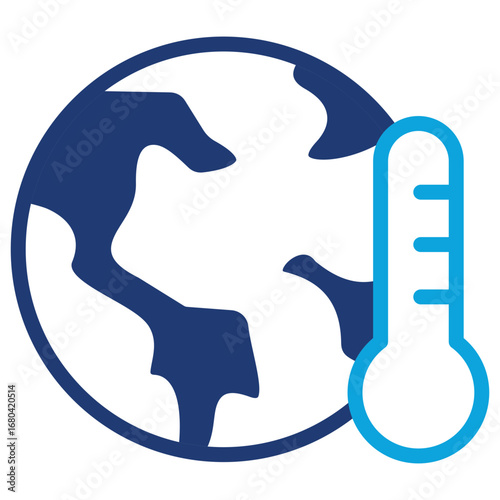 Climate change mixed color icon