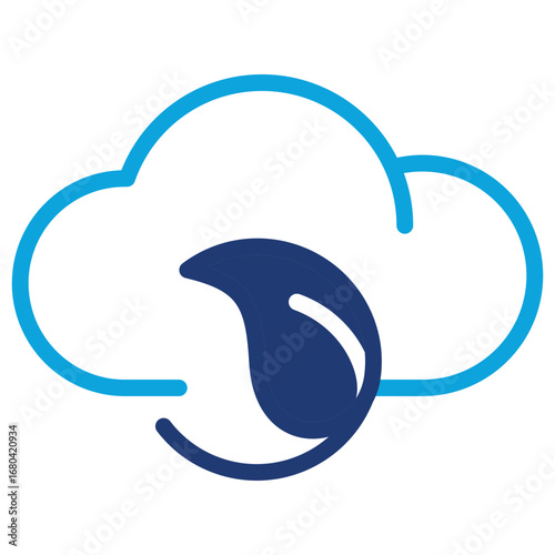 Carbon Neutrality mixed color icon