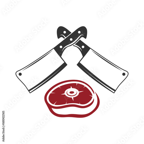 Meat logo  icon illustration