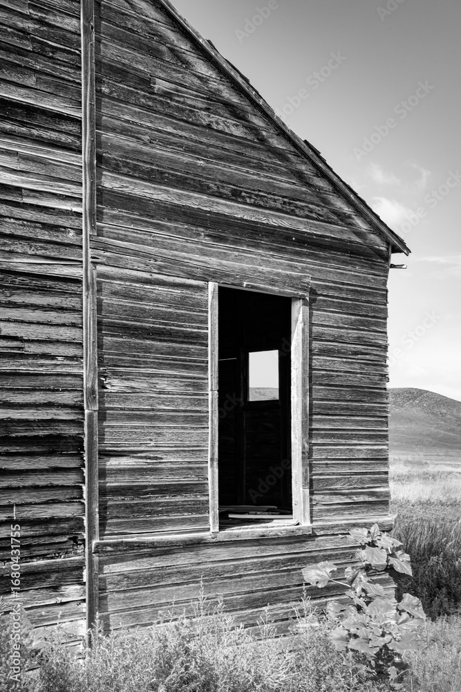 Obraz premium abandoned building in ghost town