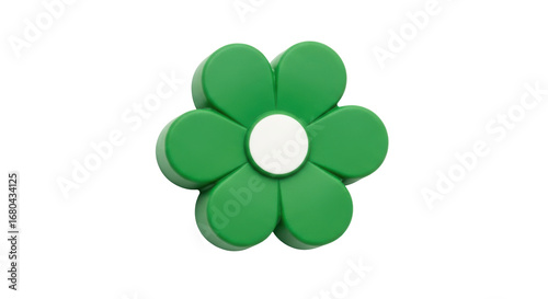 Fotografie Isolated Green Flower Magnet