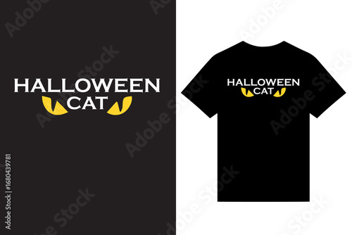 Halloween New Typography T Shirt Design, Halloween Unique Typography T Shirt Design, Halloween Cat Apparel  And Typography T Shirt Desgin Vector For Print. Halloween Apparel Vector Fro Print.