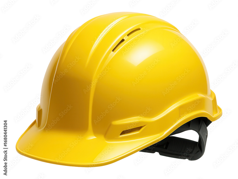 Fototapeta premium Yellow construction helmet with moisture control