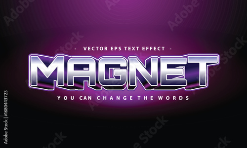 magnet text effect illustration