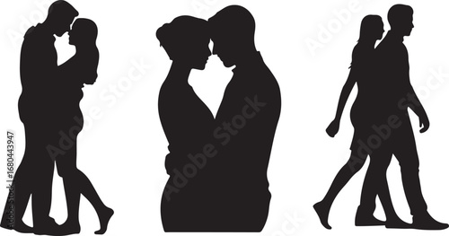 Romantic Couple Silhouette Vector

Loving Pair Silhouette Illustration

Together Forever Silhouette Design