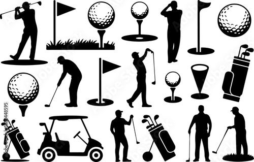 Golf, "Swing in Harmony"  Vector