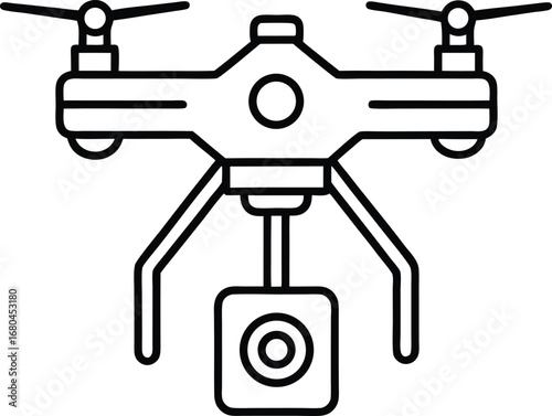 Camera Drone vector icon