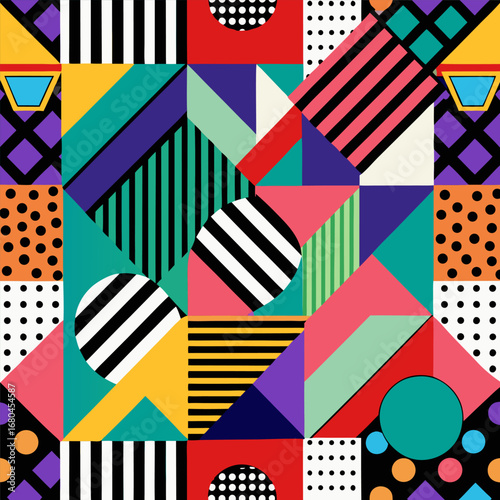 “Seamless Maximalist 90s Neon Tiger and Zebra Animal Print Vector Pattern”