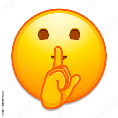 Shushing Face emoji sign png