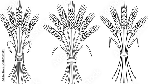 "Harvest Gold – Wheat Sheaf Vintage Illustration"