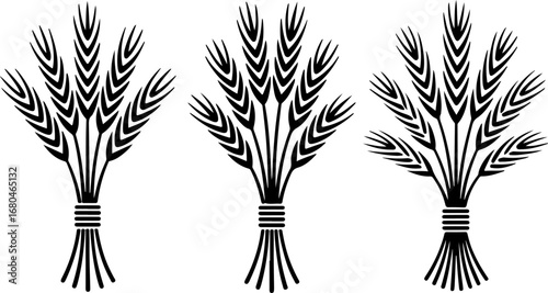 "Harvest Gold – Wheat Sheaf Vintage Illustration"