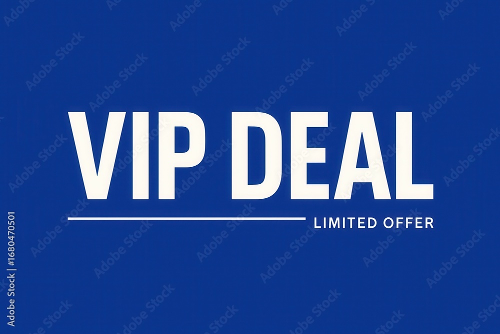 Obraz premium VIP DEAL limited offer banner, bold style, attention-grabbing retail discount promotion.