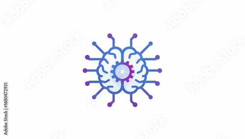 Gradient Brain with Central Gear and Network Connections
