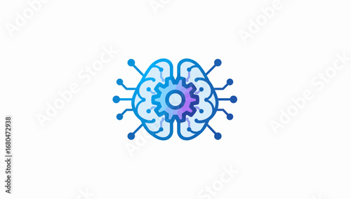 Modern Brain with Integrated Circuitry and Gear