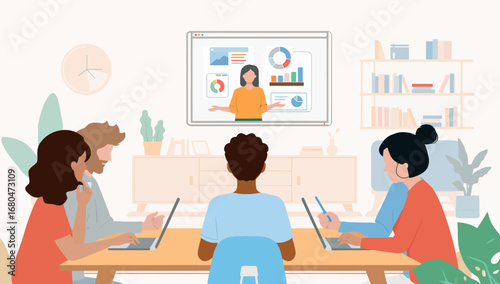 Collaborative Online Training Session in a Home Office Setting