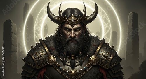 Focused Warrior in Dark Armor.