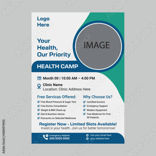 Health amp medical doctors flyer templates