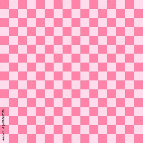Wallpaper Mural Pink checkerboard, checkered, gingham, plaid, tartan pattern background. Classic racing flag design. Vintage chessboard with flat style. Retro squares girly-themed design. Torontodigital.ca