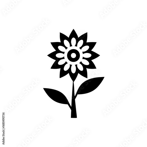 Illustration of a flower, abstract floral background, abstract background with flowers