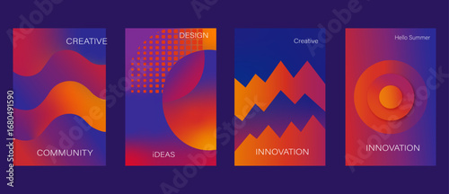 Dark Abstract Gradient Cover Design – Futuristic Colorful Vector Backgrounds for Creative Templates and Posters, ideal for flyers, banners, posters.