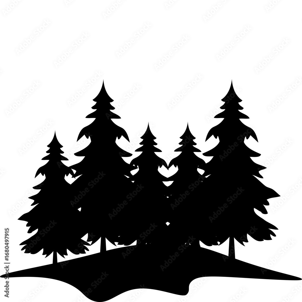 Fototapeta premium Pine Tree Silhouette 