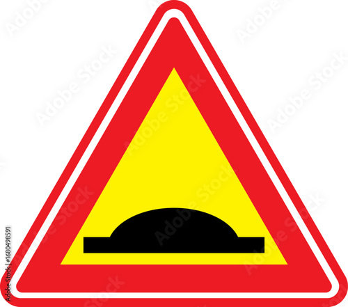 speed bumps Trafiic Road Sign Symbol