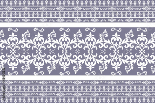 damask pattern, Jacquard loom, Brocade, Satin weave, Silk damask, Floral pattern, Renaissance influence, Symmetrical design, Luxury textile.