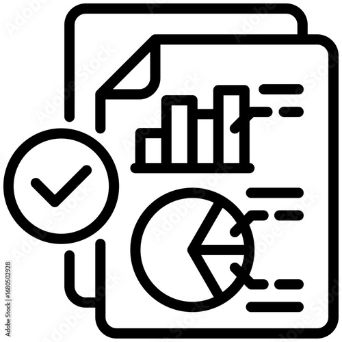 results icon isolated on white background. vector illustration icon for analyis and market share