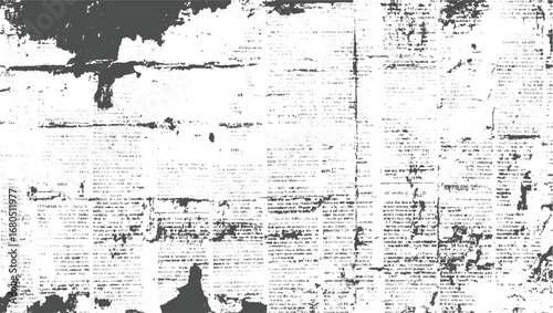 Distressed newspaper text background vintage grunge