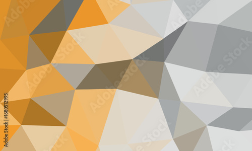 Abstract geometric texture featuring triangles in amber, beige, and gray hues creates an interesting pattern
