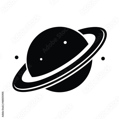Planet Saturn Icon Vector Illustration