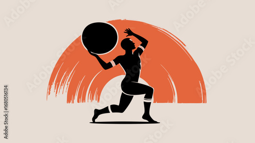 Hanuman Vector Art Powerful Silhouette Illustration of the Hindu God