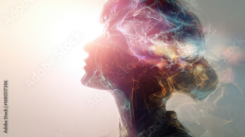 A human silhouette with glowing connections, symbolizing autism’s impact on cognition and sensory processing.