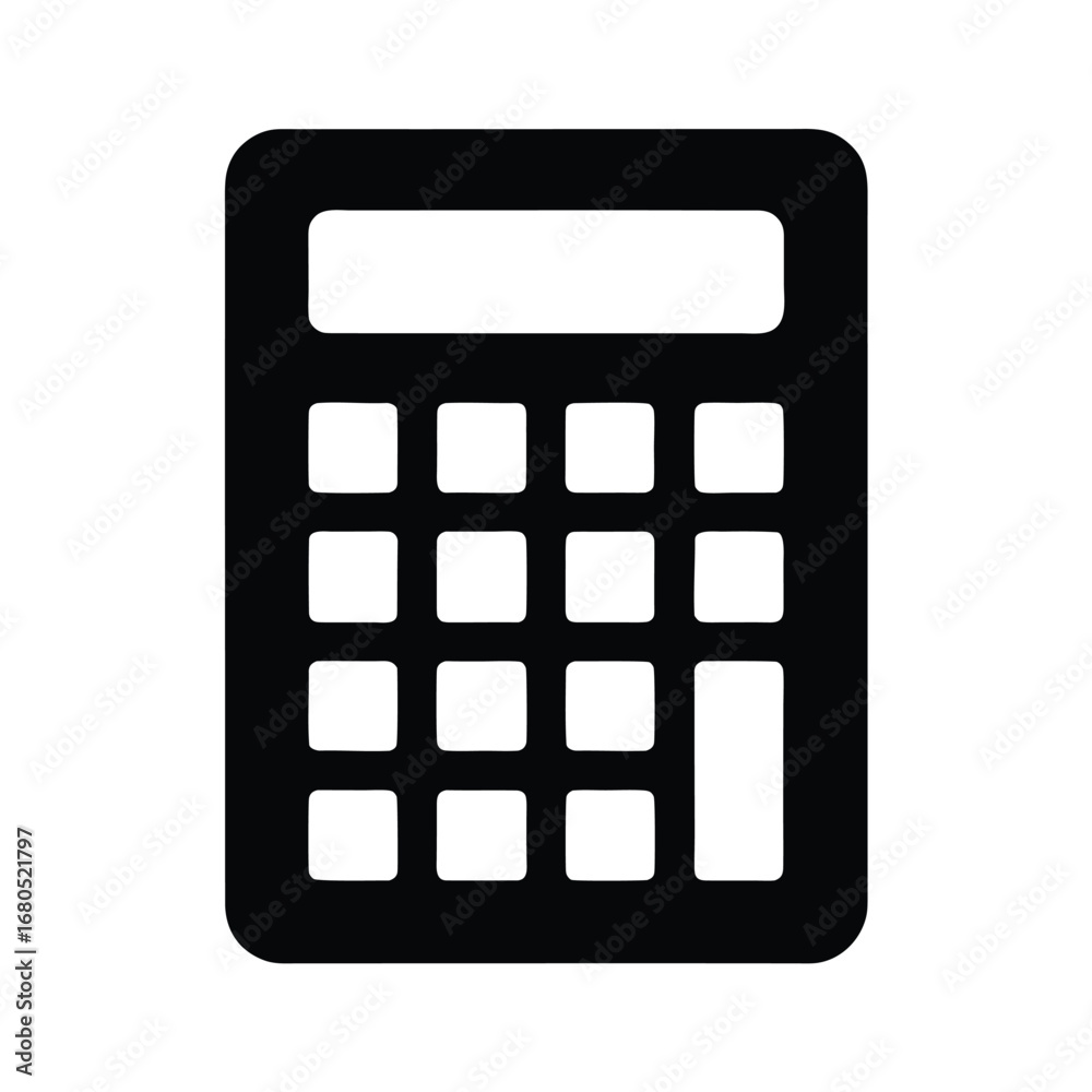 Naklejka premium Calculator Math Icon Vector Illustration