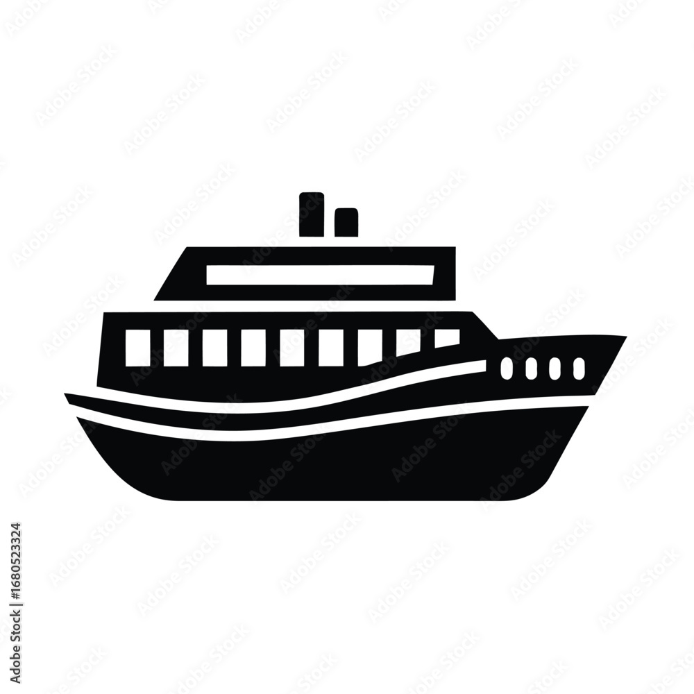 Obraz premium Ferry Boat Icon Vector Illustration