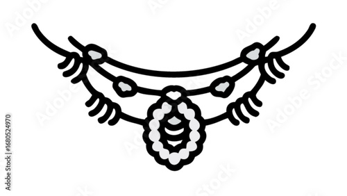 Elegant beaded necklace jewelry fashion accessory design style for women and girls decoration item