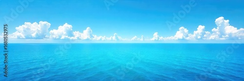 A breathtaking panoramic view of a cloudless azure sky, perfect for desktop backgrounds or design projects The vibrant blue stretches endlessly, conveying serenity and peace , background, view