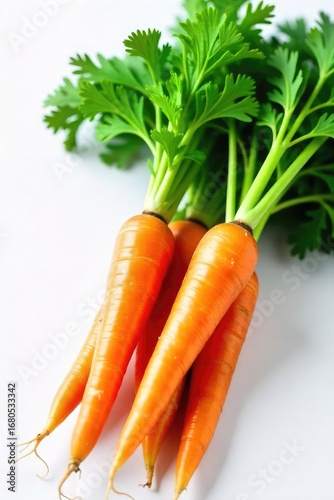 Wallpaper Mural A bunch of fresh, vibrant orange carrots with their leafy green tops, ready to be used in a variety of recipes Perfect for healthy eating and cooking , uncooked, earth Torontodigital.ca